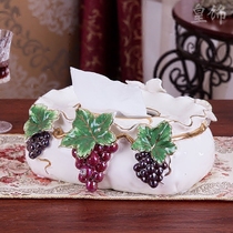 Real decoration New products Colour ceramic paper towels box Creative Living room decorated with grape Cardboard Boxes Pendulum PRACTICAL WEDDING GIFTS