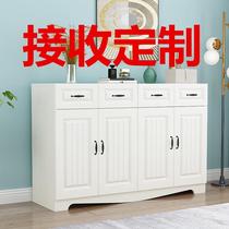 European-style balcony locker contains floating window cabinet sunscreen cabinet debris cabinet with drawer solid wooden cabinet customized