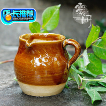 Fog room new story Yunnan Dali handmade pull embryo earth pottery red glaze small tea pot Tea sea fair cup Tea cup