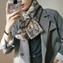 Snake scarf European and American wool plush winter scarf export scarf warm winter scarf