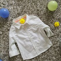 Childrens shirt childrens clothing 2020 Spring and Autumn new male and female children Baby Baby Baby Cotton long sleeve white shirt