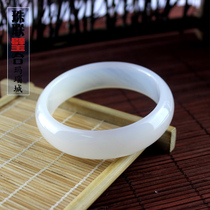 Pickle Agate City Natural White Agate Thick Large Ladies Boutique Bracelet Birthday Crystal Bracelet