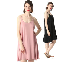 Fat mm harnesses sleeping skirts Summer thin pyjamas women gats up and down to cover 200 catties Home Comfort Bamboo Fiber A word comfortable
