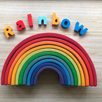 ins Red Pop G Same Style Rainbow Stacked Music Toy Nursery Decor Photography Props