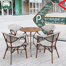 Outdoor Chairs Outdoor Chairs Balcony Patio Yard Casual Rattan Chairs External Swing Bar Outdoor Cafe Table Chairs Combo