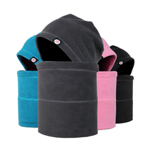 Outdoor fleece cap winter thickened cold-proof warm riding sports cap men's non-slip ear protection headgear scarf hat