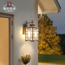 Hallway light Chinese antique villa outdoor patio door external wall led light outdoor aisle open waterproof wall lamp