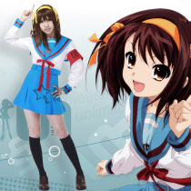 Suzumiya Haruhis melancholy COS clothes custom-made female school uniform sailor suit COSPLAY costume uniform spot full set