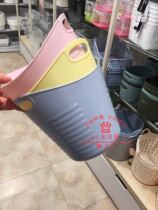 Japan Daiso macaron color soft sundries small items storage basket Plastic storage basket made in Japan