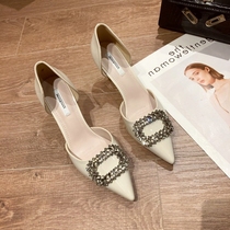 Small ckerwin Sister Wind Sexy Cusp High Heel ~ Thin Heel Single Wire Bronzed Drilling Shallow Oral Career Workout.