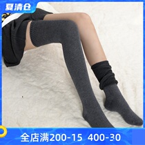 Knee socks Children spring and autumn and winter warm wool high tube socks Female warm leggings extended student stockings