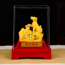 Zodiac Tiger Guiu Dog Tongcai Nonggui Glass Decoration 2021 Year of the Ox Tiger People Home Personality Feng Shui Mascot