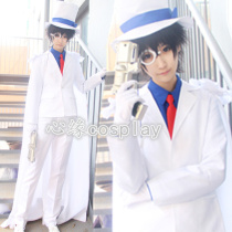 Spot halloween cos costume adult children white magician kidd dress cosplay costume daily costume