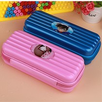 Primary school student pencil box boy hard shell large capacity stationery box Cute girl Huahua girl multi-function pencil bag