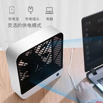  Small fan USB small fan Rechargeable fan Big wind mini mute student dormitory bed desktop fan