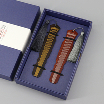 Drunk ancient style Chinese style classical Fuxi Qin rhyme guqin pipa instrument bookmarks custom lettering school gift bookmarks Boys version High-grade stickers mark Japanese custom printed pictures