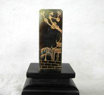 Dushan jade seal Nanyang Dushan jade seal Mountain clear water show smooth sailing gold Jade chapter Dushan jade seal