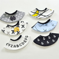 Pure cotton male baby saliva towel baby bib rotatable winter boy handsome male treasure Korean version of boy personality