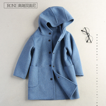 Childrens clothing wool coat mens and womens childrens 2020 autumn and winter new mid-length thickened childrens double-sided cashmere wool coat
