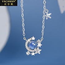 Fakaman star sterling silver collarbone necklace female summer students light luxury niche design sense advanced sense 2021 New