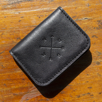 New handmade bullskin small crowddesign mens retro minimalist ultra thin zero wallet genuine leather multifunction card wallet