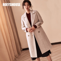 Luo Yi original 100% Australian wool double-sided woolen coat womens 2018 autumn and winter new warm jacket 5665