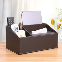 Storage box on the remote control coffee table Leather black board dining table Chinese mobile phone painting storage basket pumping paper lipstick