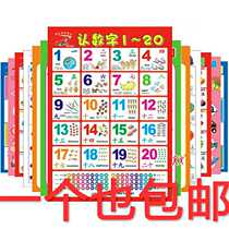 Baby Early Education Wall Charts Infants and Children Enlightenment Understanding Fruit Animal Characters Number Silent Wall Charts