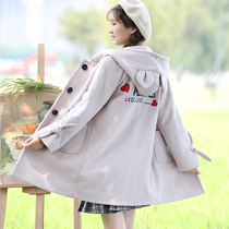 Woolen coat girls winter Korean junior high school students winter wool thickened woolen coat college style