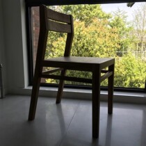 Myanmar teak dining chair Office chair Japanese solid wood chair Simple solid wood chair Nordic solid wood chair