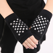 Sailor dance gloves Female open finger with diamond gloves Special price Horse Prince square dance performance performance half finger gloves willow nails