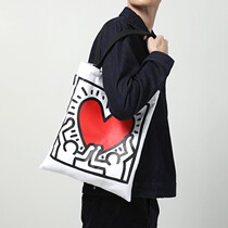 x keith haring co-name new canvas bag shoulder bag large capacity casual versatile graffiti Hand bag