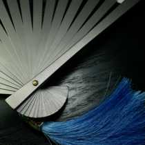 Light titanium alloy 90 inch ancient square metal Wen play silk cloth folding fan male fitness defense domineering martial arts weapons