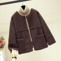 Korean loose Lamb hair coat women 2021 autumn and winter New Large size casual coat small fragrant style fashion jacket