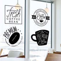 Personality Creative square pattern wall sticker personality café shop restaurant wall glass window decoration wall sticker