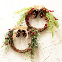 Christmas wreath decoration ring ring Christmas holiday atmosphere props display props American country