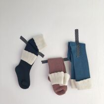 2021 Autumn Winter New South Korea Girl Cake Petals In Cylinder Socks Child Vegan Color Bangs In The Middle Cylinder Socks Tide