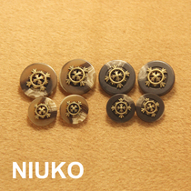 NIUKO clothing accessories Retro clothing design Matte high-end coat buttons Elegant NI coat buttons