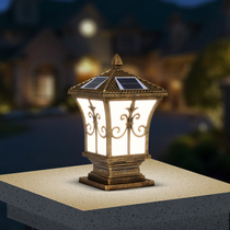 Column head lamp solar lamp outdoor wall lamp garden lamp door pillar lamp Villa courtyard wall headlight waterproof door lamp