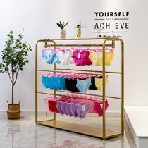 Underwear shelf display rack Store floor-to-ceiling multi-function bra Nakajima rack hanging underwear bra golden shelf