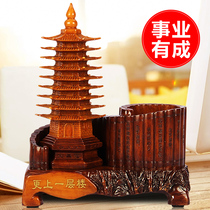 Nine-story Wenchang Tower Pen Holder Ornaments High School Entrance Examination Academic Work Desk Study Decorations Crafts
