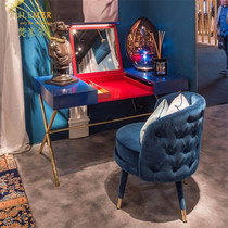 Nordic makeup chair modern simple light luxury home bedroom study dressing stool American desk chair with backrest