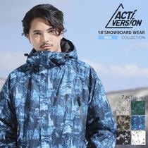 ACTIVERSION Japanese waterproof and windproof breathable warm veneer double board mens ski jacket