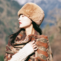 Japanese wool winter hat womens outdoor travel winter ear protection cute plush thickened northern warm hat Snow cap