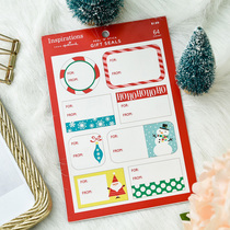 Bronzing new free postage face sticker Shiny Festival series flat hand account diary sticker Christmas sticker book