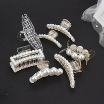 Elegant Pearl back head grab clip Joker hair grab temperament girl broken hair Chuck hair large shark clip hair accessories