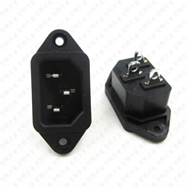 AC power pin socket three socket three pin socket 10A 250V character male seat power socket