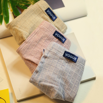 Men Comfort Pure Cotton Briefs Briefs Pure Color Stripes Mid Waist Breathable Triangle Pants Personality Trend Sports Flat Angle Pants