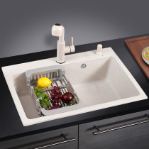  Quinn quartz stone sink Kitchen sink White single slot sink Package sink Sink Granite countertop