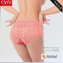 Chuangjano Lace Sexy Womens Panties 65072 Modal Fabric Solid Color Comfortable Breathable Womens Boxer Pants